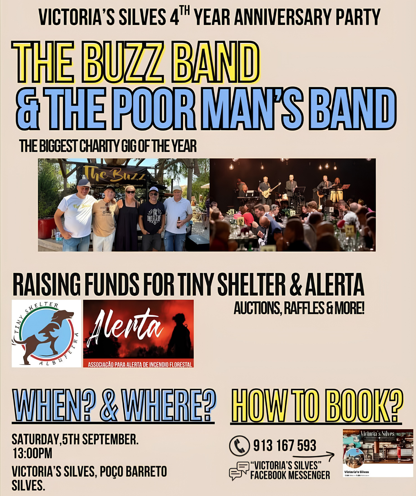 Poster for Tiny Shelter & Alerta Fundraiser