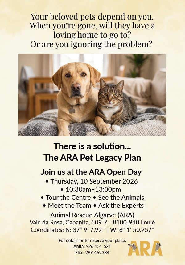 Poster for Animal Rescue Algarve Open Day